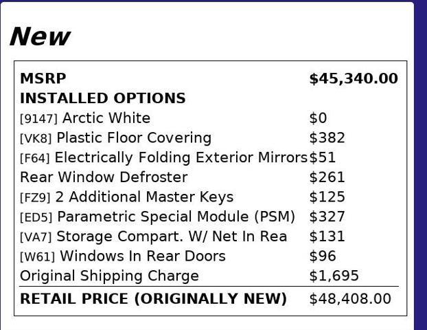 used 2022 Mercedes-Benz Sprinter 2500 car, priced at $38,799