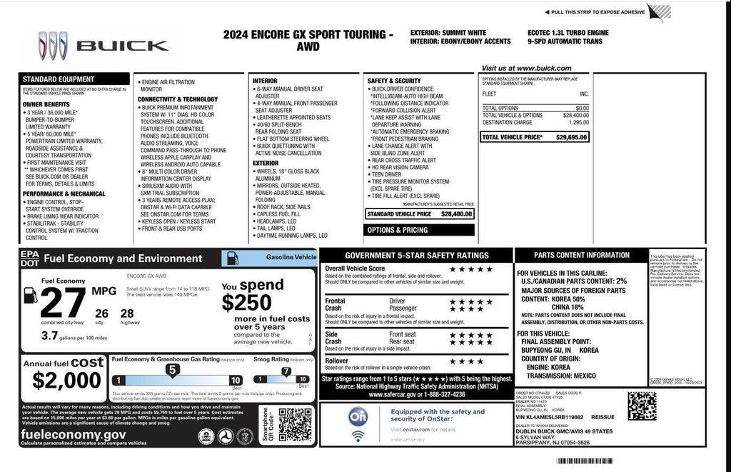 used 2024 Buick Encore GX car, priced at $17,399