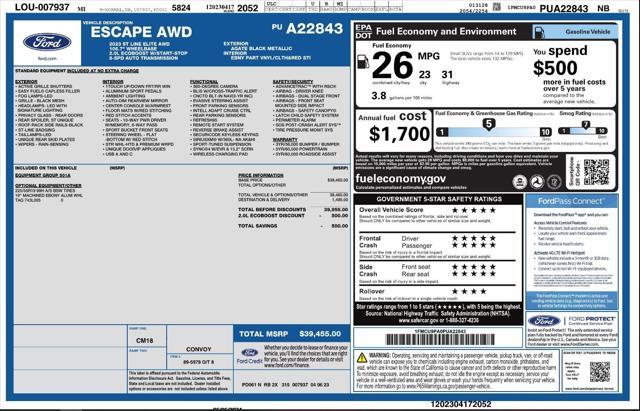 used 2023 Ford Escape car, priced at $20,799