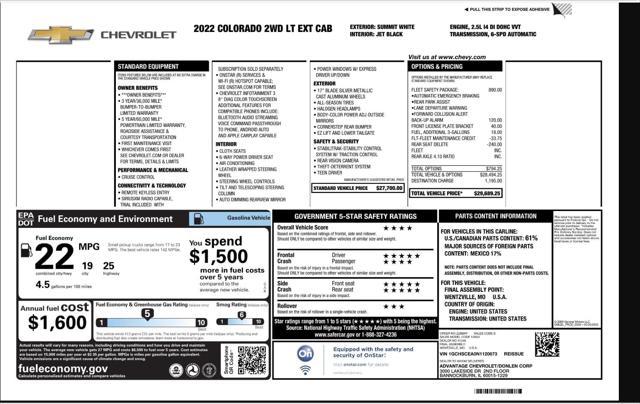 used 2022 Chevrolet Colorado car, priced at $17,399