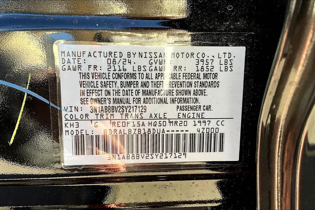 new 2025 Nissan Sentra car, priced at $23,245