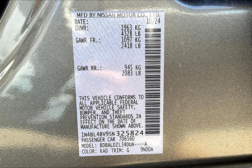 new 2025 Nissan Altima car, priced at $28,750