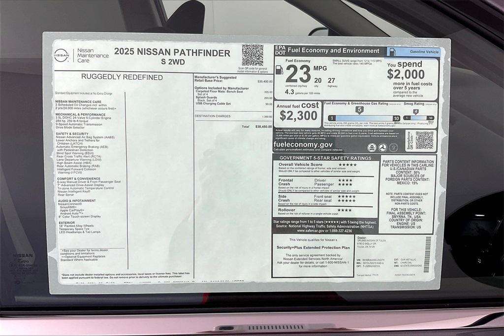 new 2025 Nissan Pathfinder car, priced at $37,819