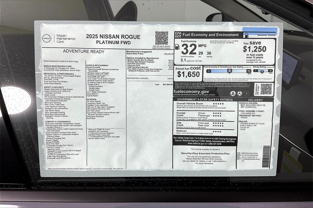 new 2025 Nissan Rogue car, priced at $41,624