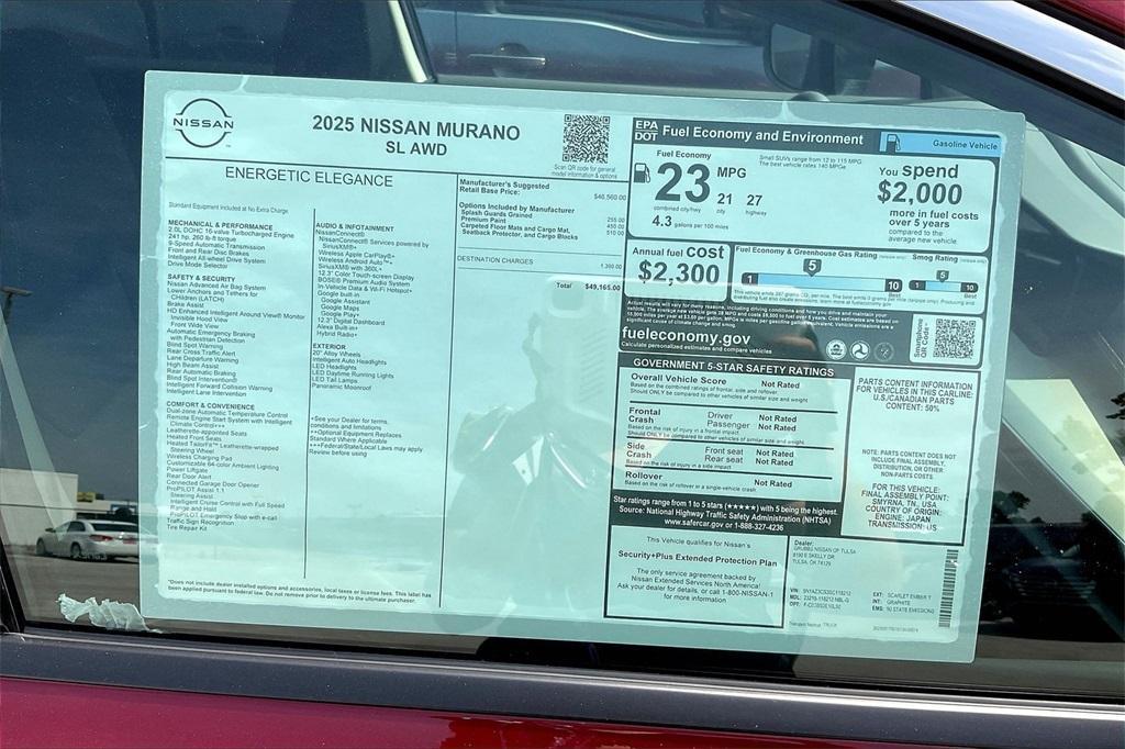 new 2025 Nissan Murano car, priced at $48,165