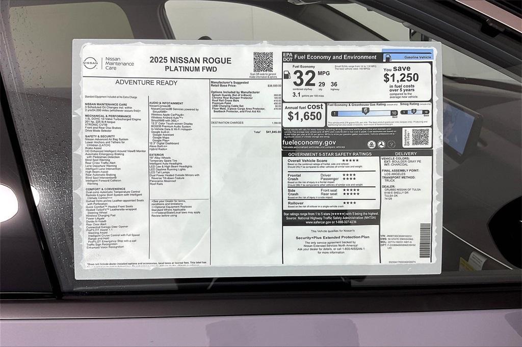 new 2025 Nissan Rogue car, priced at $41,554