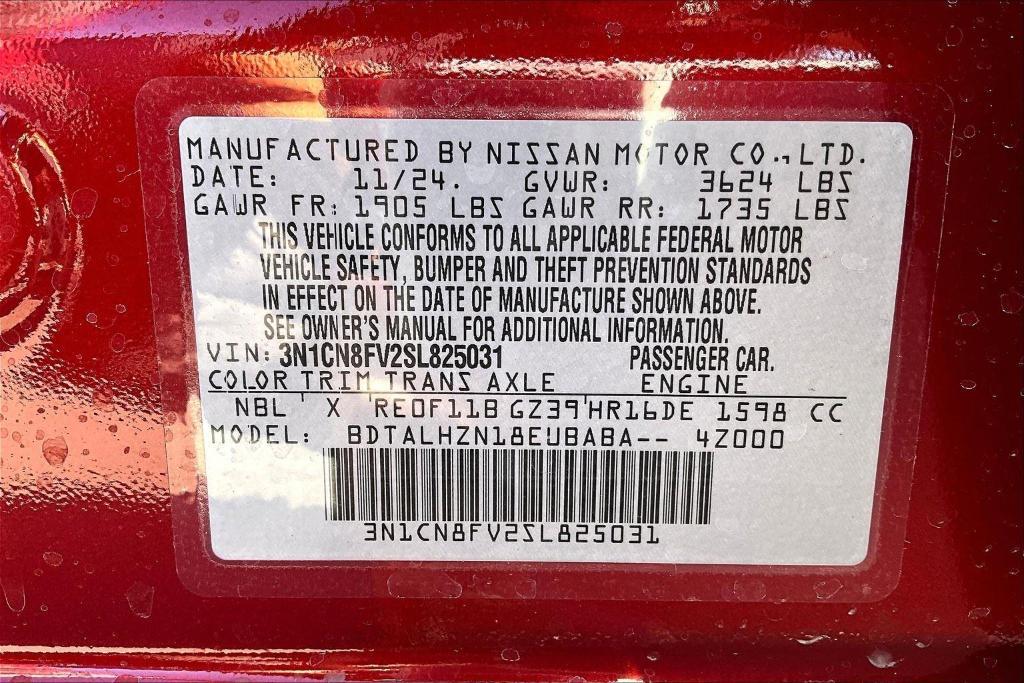 new 2025 Nissan Versa car, priced at $22,125