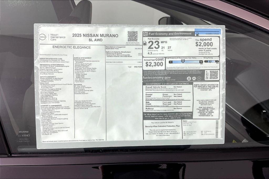 new 2025 Nissan Murano car, priced at $46,632