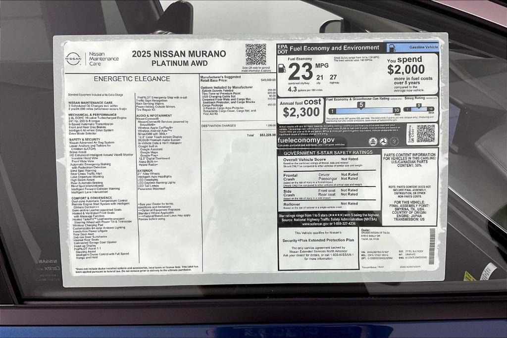 new 2025 Nissan Murano car, priced at $51,995