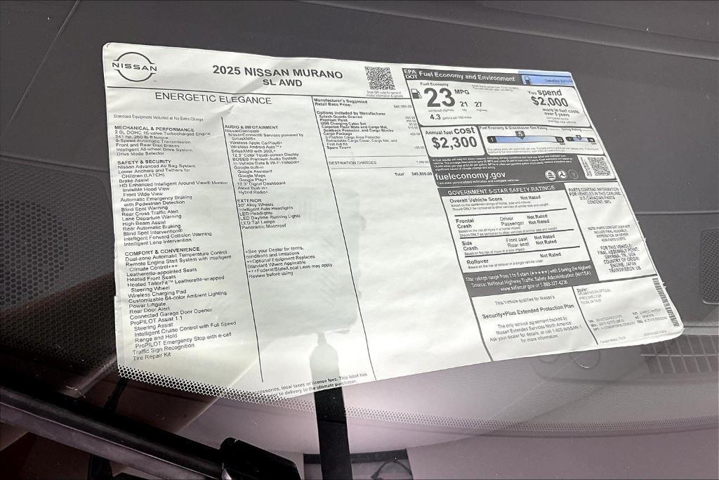 new 2025 Nissan Murano car, priced at $48,169