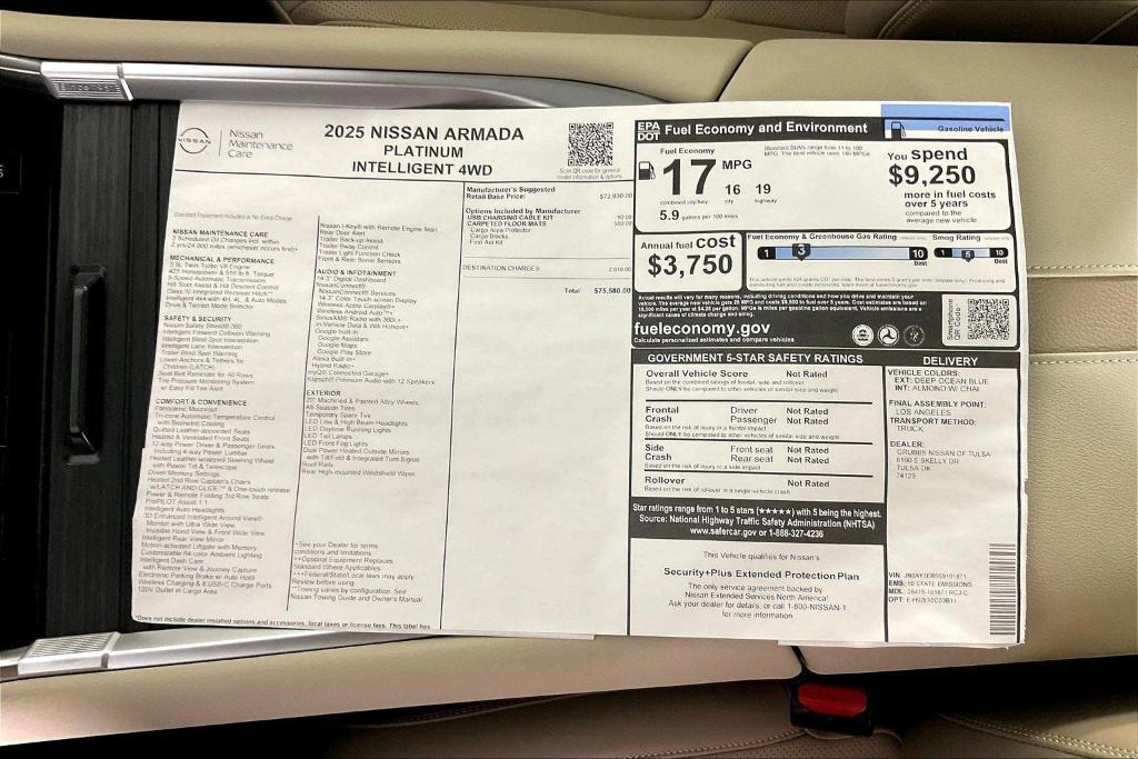 new 2025 Nissan Armada car, priced at $70,995