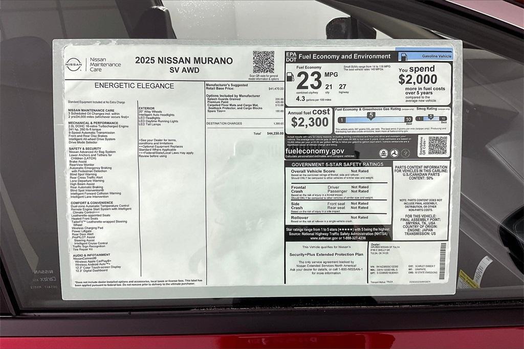 new 2025 Nissan Murano car, priced at $42,312