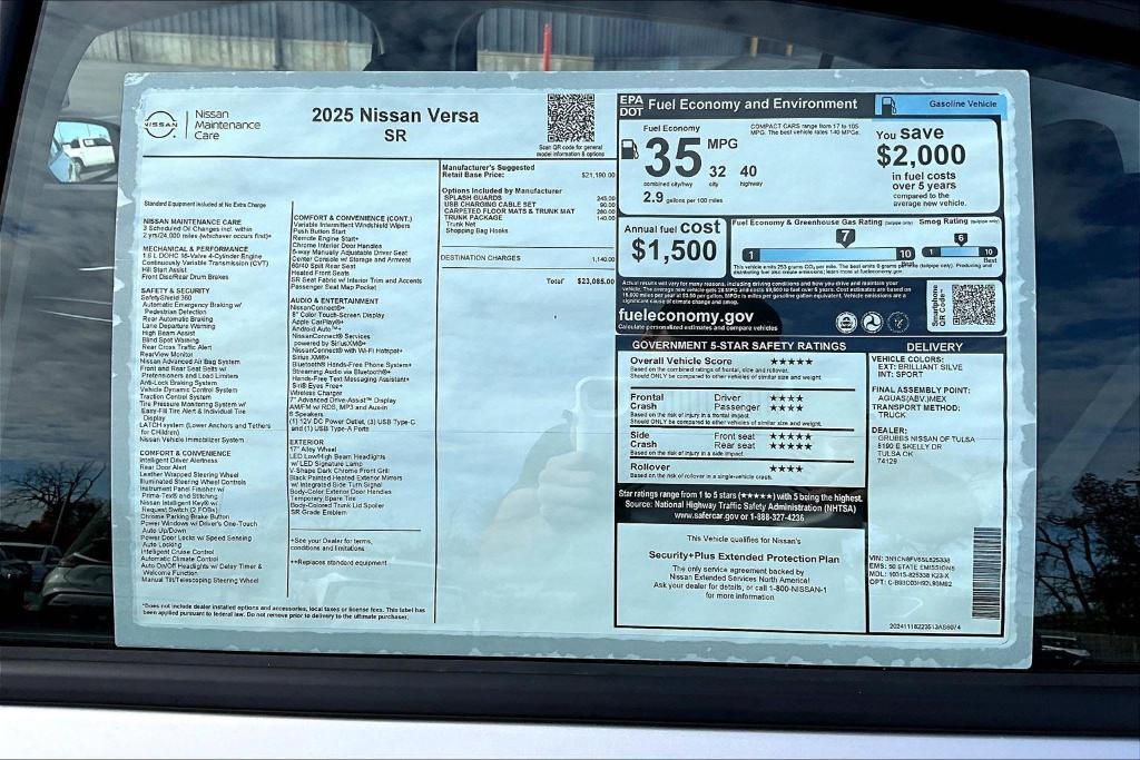 new 2025 Nissan Versa car, priced at $22,995