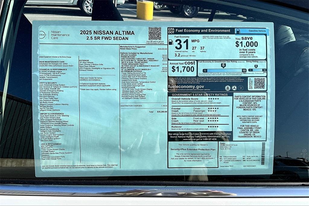 new 2025 Nissan Altima car, priced at $32,142