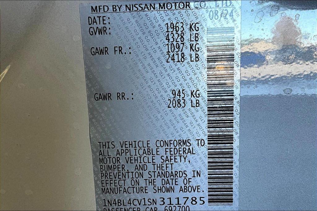 new 2025 Nissan Altima car, priced at $30,748