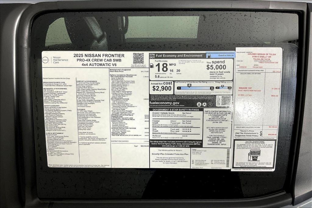 new 2025 Nissan Frontier car, priced at $50,639