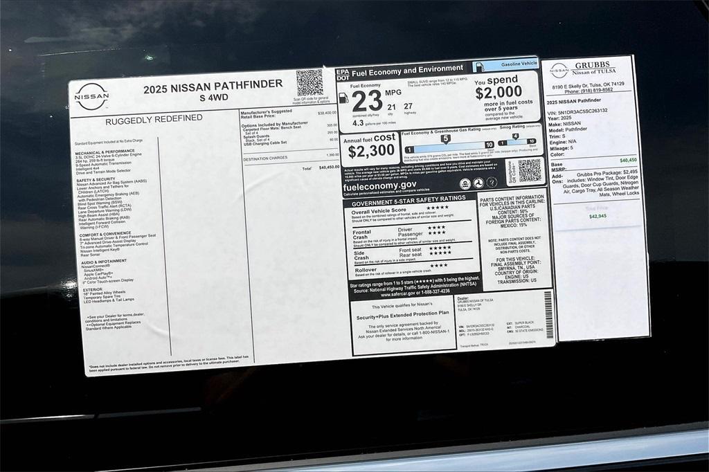 new 2025 Nissan Pathfinder car, priced at $40,450