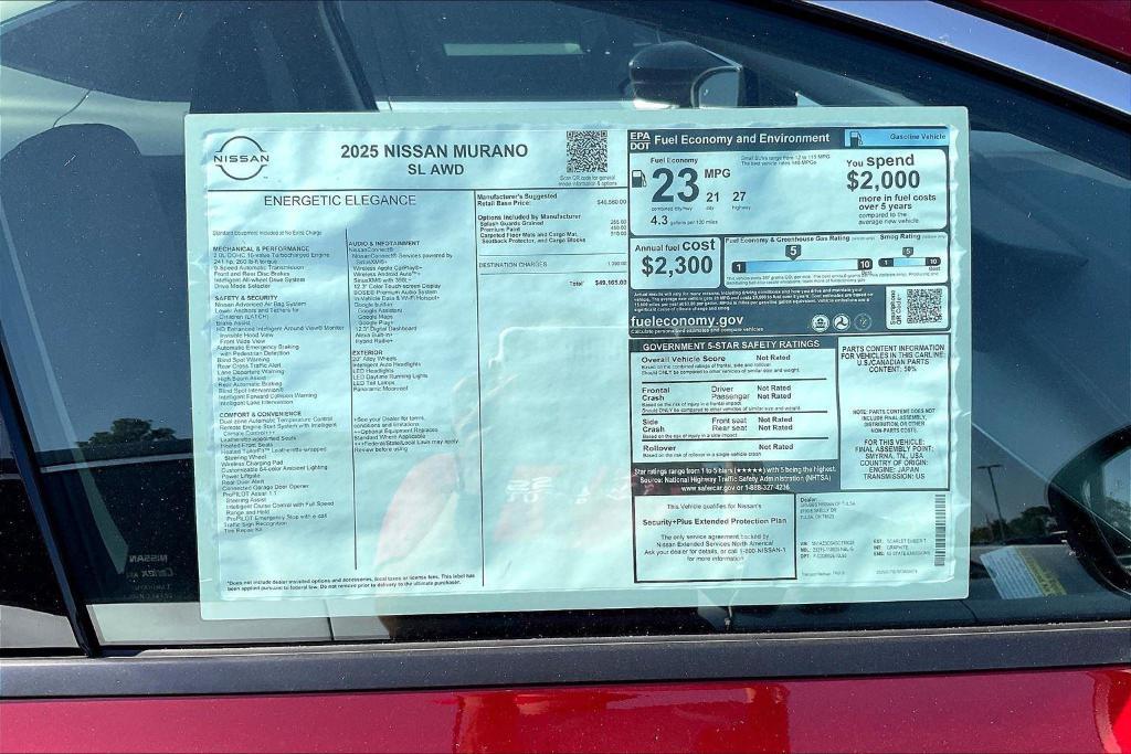 new 2025 Nissan Murano car, priced at $44,165