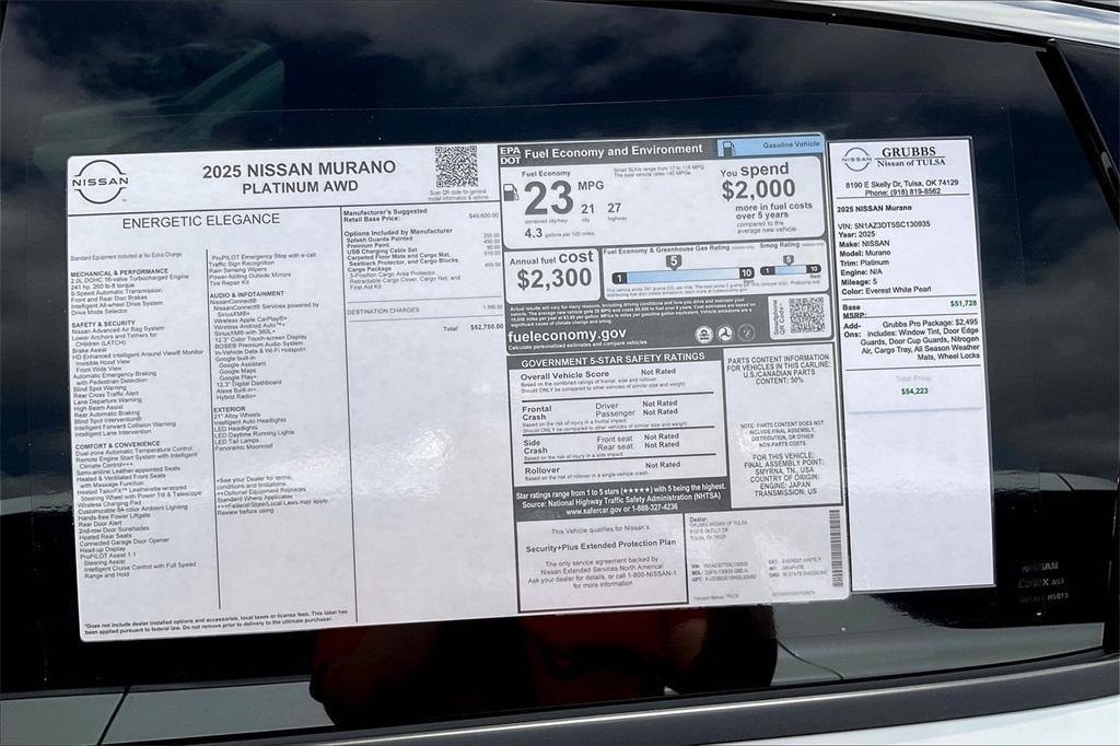 new 2025 Nissan Murano car, priced at $51,750