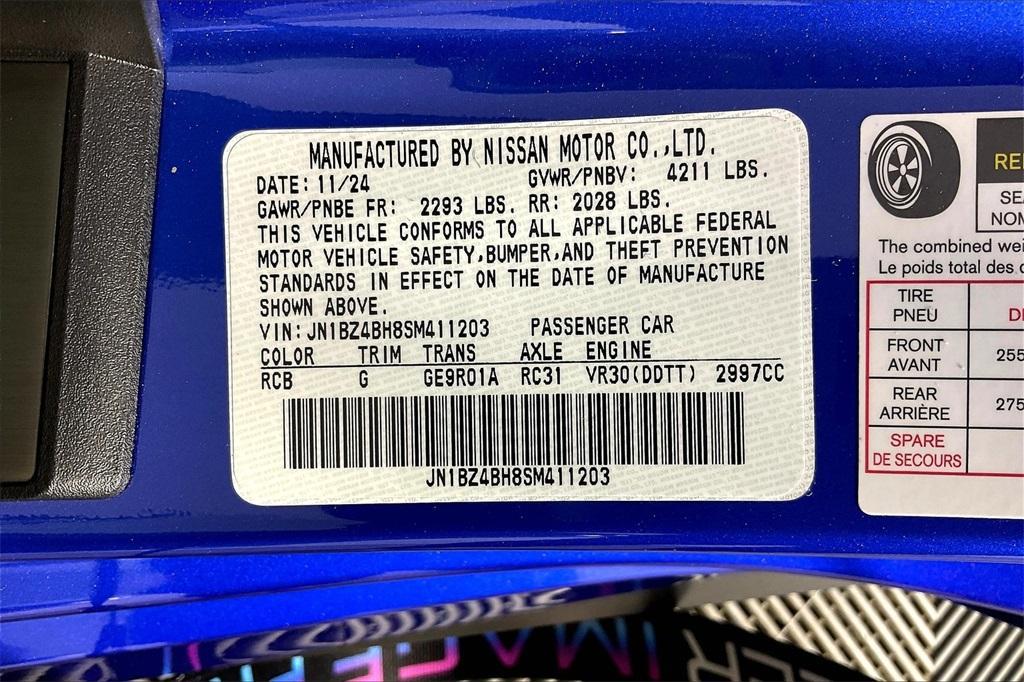 new 2025 Nissan Z car, priced at $55,675
