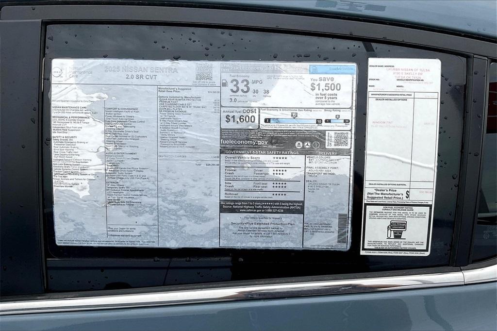 new 2025 Nissan Sentra car, priced at $29,285