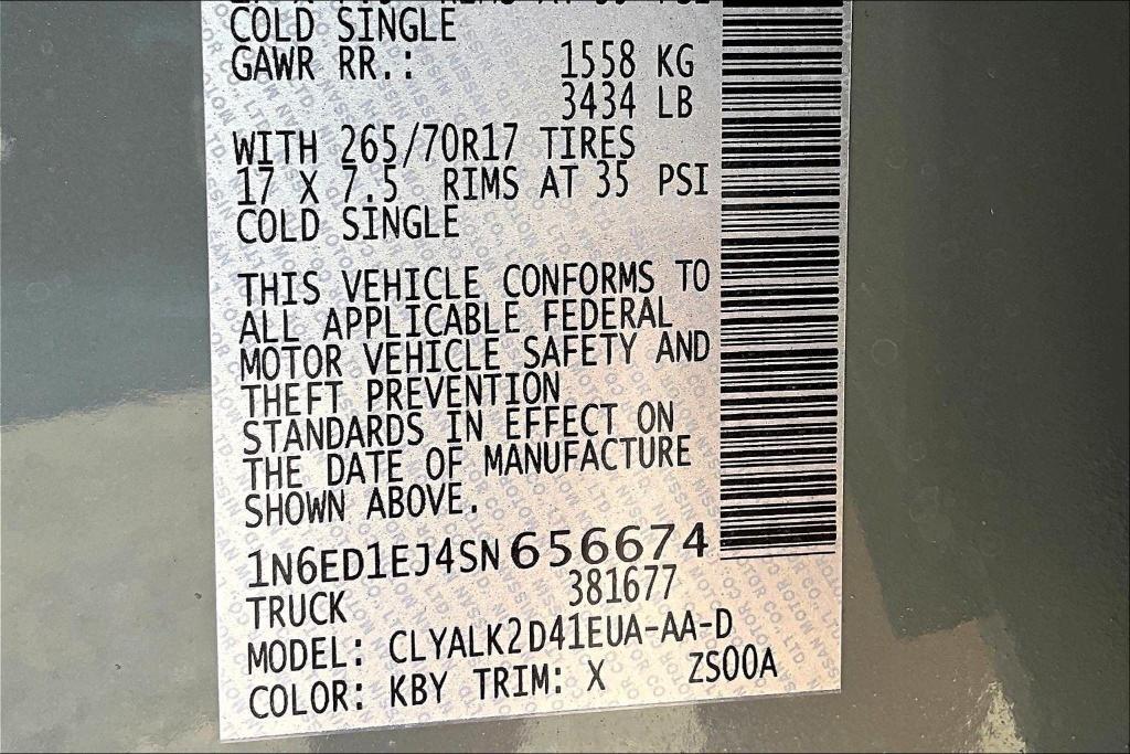 new 2025 Nissan Frontier car, priced at $37,312