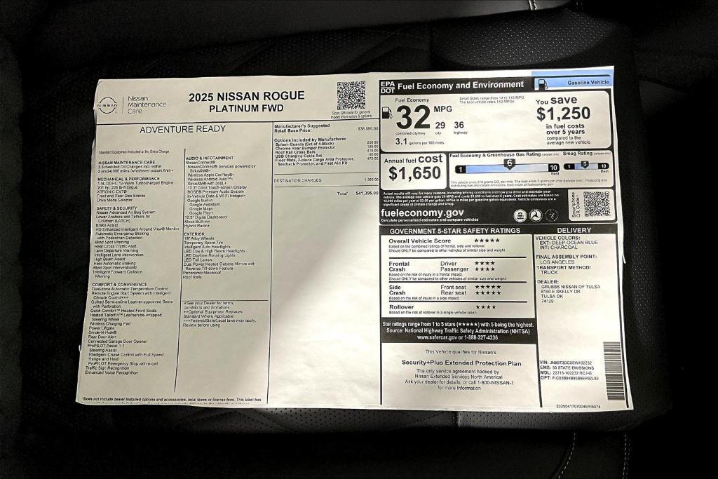 new 2025 Nissan Rogue car, priced at $39,861
