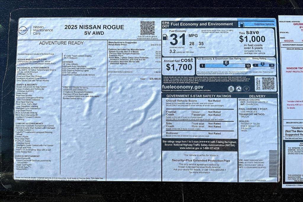 new 2025 Nissan Rogue car, priced at $33,146