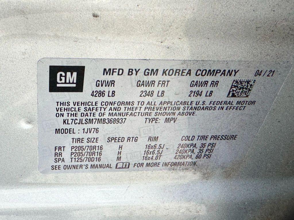 used 2021 Chevrolet Trax car, priced at $10,550