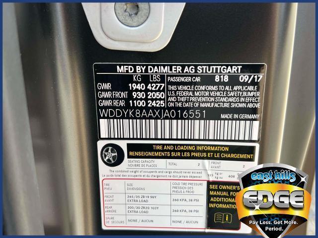 used 2018 Mercedes-Benz AMG GT car, priced at $97,995