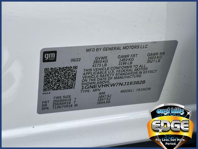 used 2022 Chevrolet Traverse car, priced at $30,495