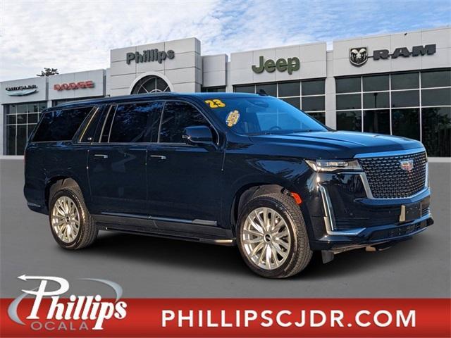 used 2023 Cadillac Escalade ESV car, priced at $79,999