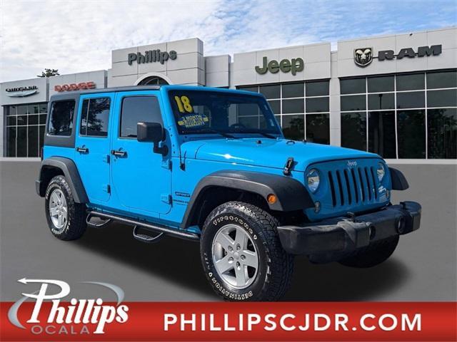 used 2018 Jeep Wrangler JK Unlimited car, priced at $21,779