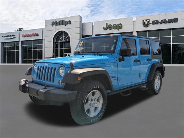 used 2018 Jeep Wrangler JK Unlimited car, priced at $21,779