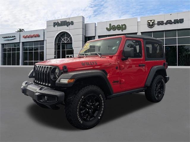 used 2021 Jeep Wrangler car, priced at $27,000