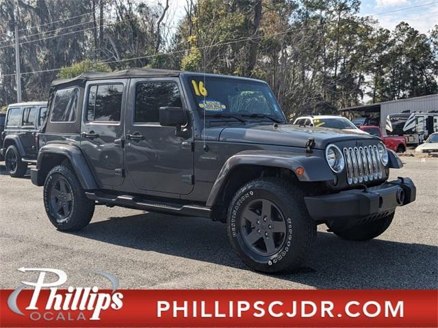 used 2016 Jeep Wrangler Unlimited car, priced at $19,999