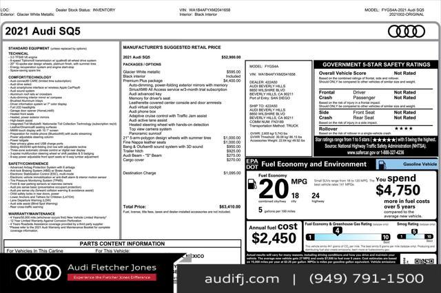 used 2021 Audi SQ5 car, priced at $38,894