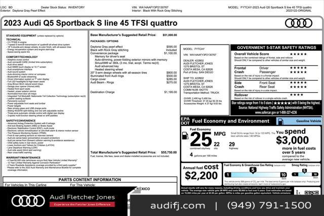 used 2023 Audi Q5 car, priced at $37,893