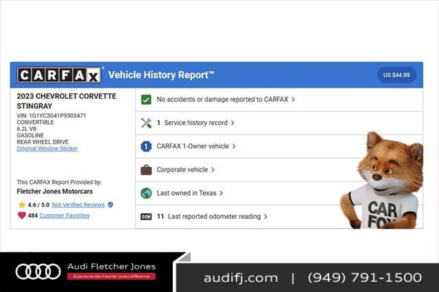 used 2023 Chevrolet Corvette car, priced at $83,392