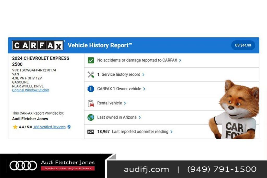 used 2024 Chevrolet Express 2500 car, priced at $27,891