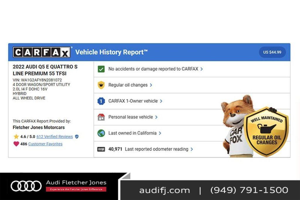 used 2022 Audi Q5 car, priced at $25,891