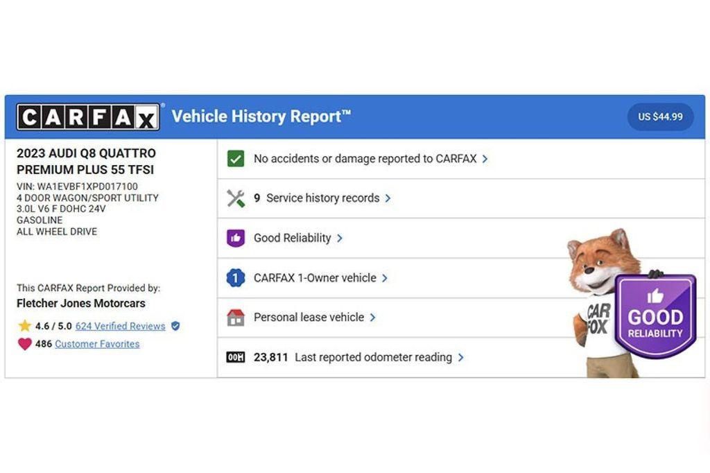 used 2023 Audi Q8 car, priced at $51,894