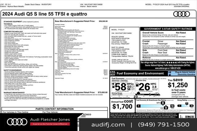 used 2024 Audi Q5 car, priced at $51,394