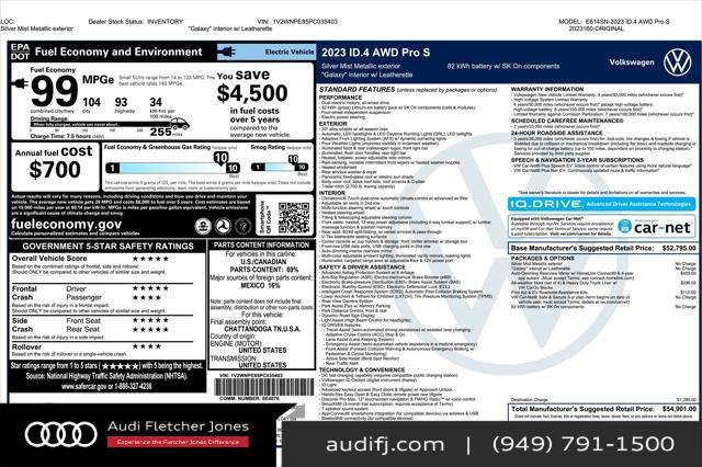 used 2023 Volkswagen ID.4 car, priced at $28,894