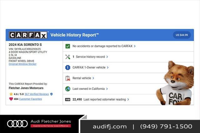 used 2024 Kia Sorento car, priced at $29,394