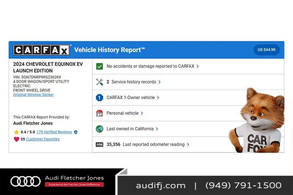 used 2024 Chevrolet Equinox EV car, priced at $27,893