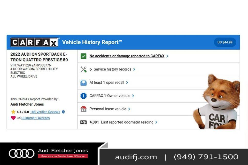 used 2022 Audi Q4 e-tron car, priced at $34,893