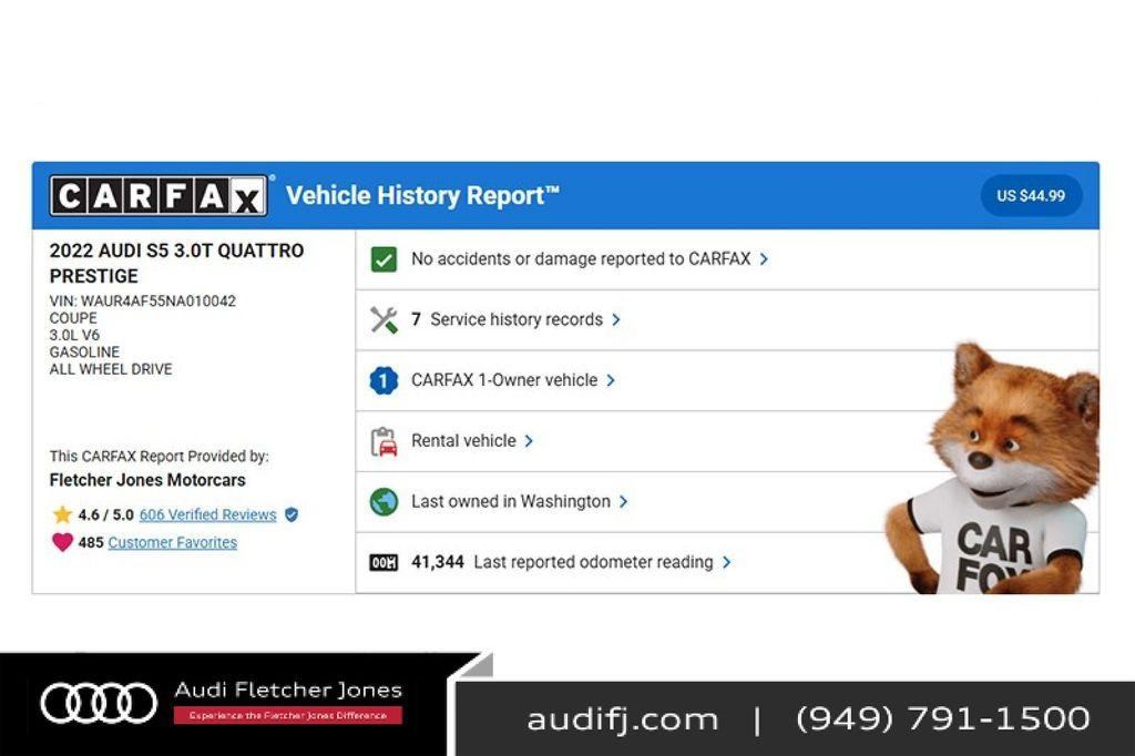 used 2022 Audi S5 car, priced at $44,393