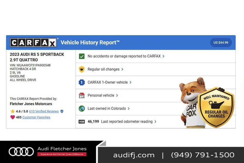 used 2023 Audi RS 5 car, priced at $66,892