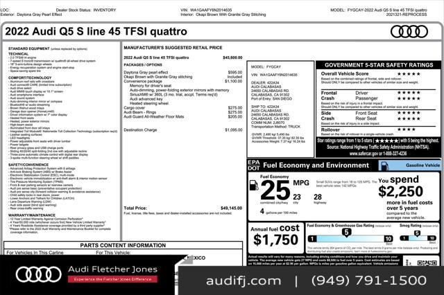 used 2022 Audi Q5 car, priced at $28,893